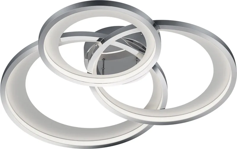 GRANADA - Plafondlamp - incl. 1x SMD 36W - Dimbaar met schakelaar - Plafondbevestiging van Trio in Chroom – productfoto