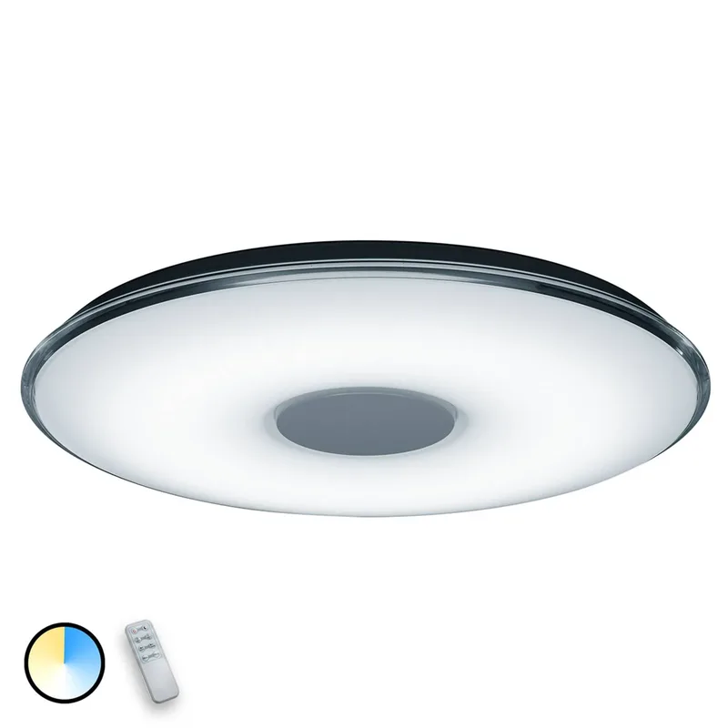 Große LED-Deckenleuchte Tokyo mit Fernbedienung von Trio in Weiß – Produktfoto