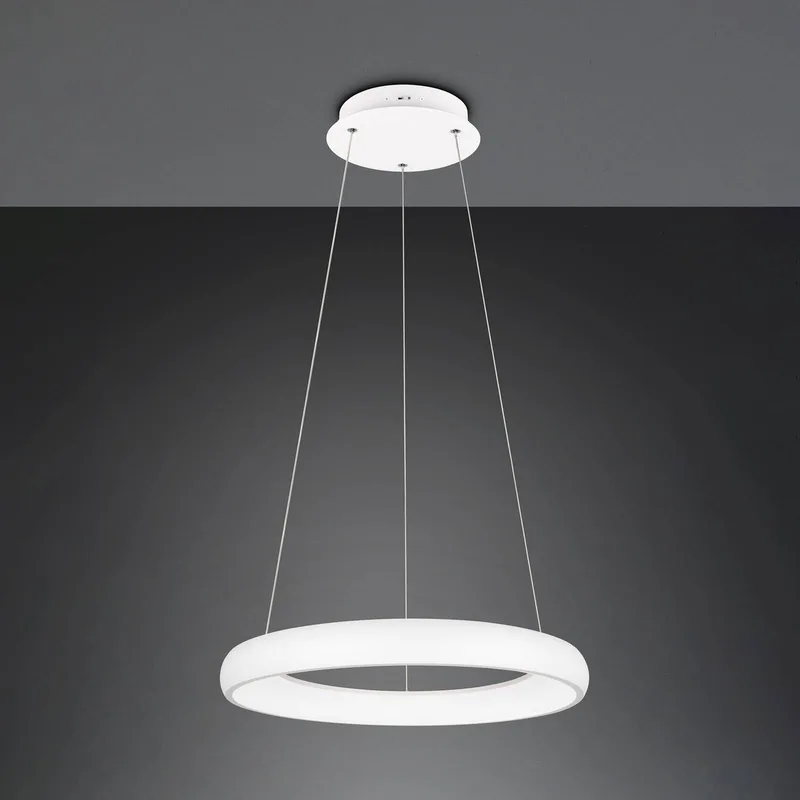 Hanglamp Cardona, Ø 62 cm, wit, CCT, metaal fra Trio i Wit mat – produktbillede
