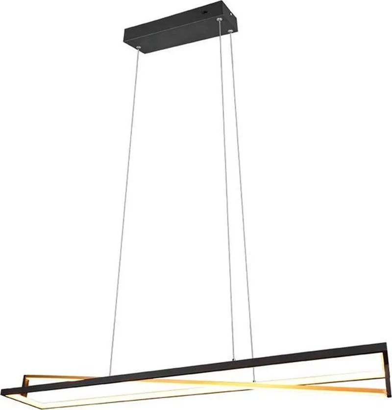 Hanglamp EDGE - Mat - incl. 1x SMD LED, 35W · 1x 4100lm, 2300+3000+4000K fra Trio i Sort – produktbillede