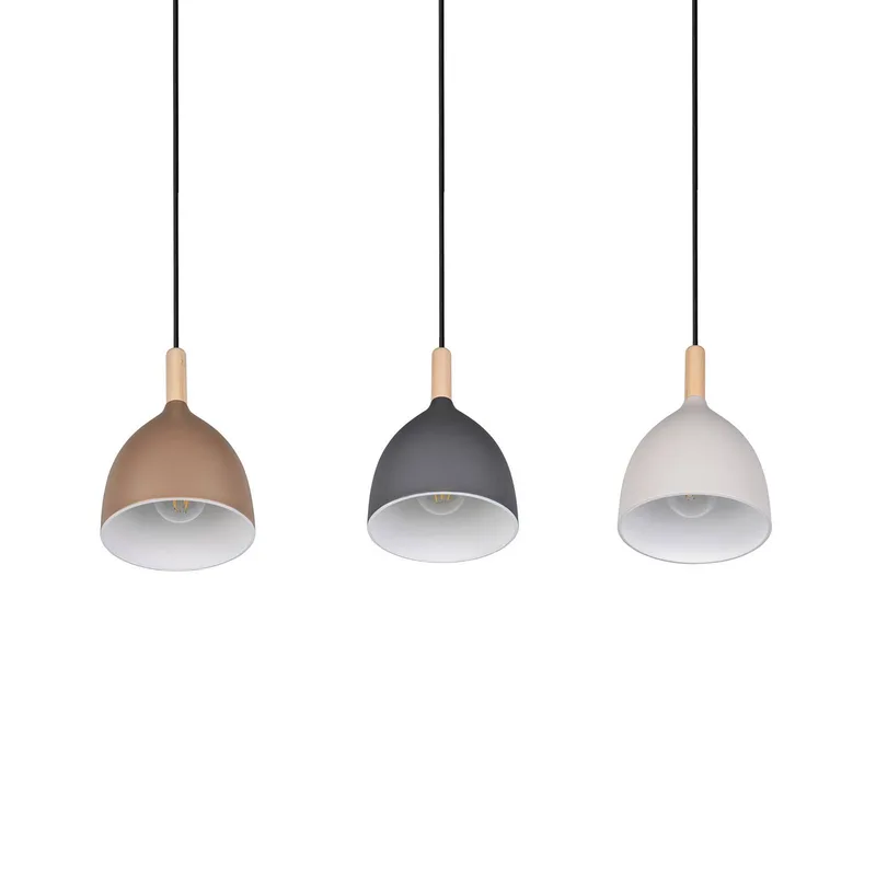 Hanglamp Jerano, lengte 90 cm, veelkleurig, metaal, 3-lamps. van Trio in Kleurrijk – productfoto
