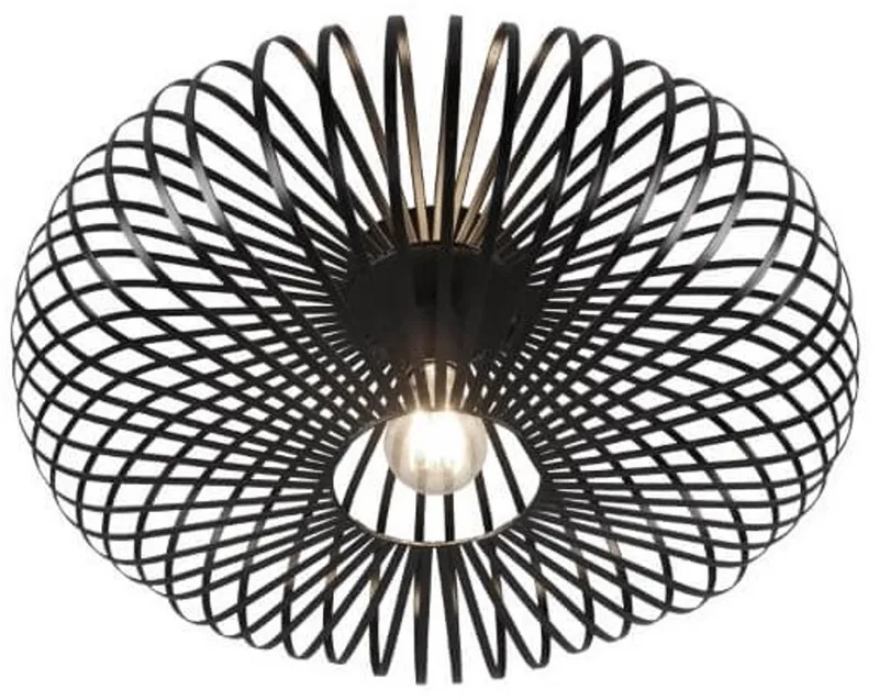 JOHANN - Plafondlamp - excl. 1x E27 4 W - Verlichting omhoog en omlaag von Trio in Zwart mat – Produktfoto