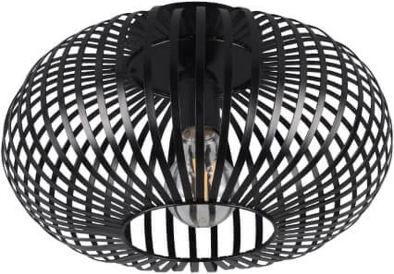 JOHANN - Plafondlamp - excl. 1x E27 4 W - Verlichting omhoog en omlaag van Trio in Zwart mat – productfoto