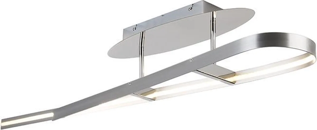 John - Plafondlamp - 1 lichts - L 1000 mm - Aluminium de Trio en Gris – photo produit