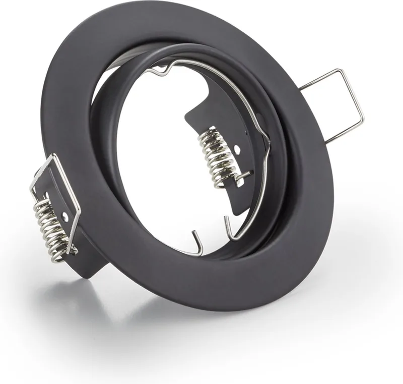 JURA - Inbouwspot - excl. 1x GU10 3 W - Zwenkbaar - Plafondbevestiging - rond fra Trio i Zwart mat – produktbillede