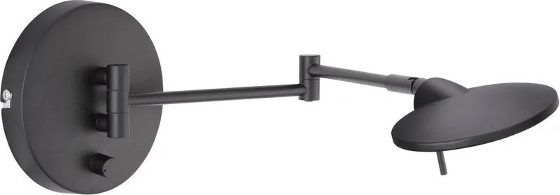 Kazan Wandlamp met dimmer - LED geÃ¯ntegreerd - 1 lichts - L 46.5 cm von Trio in Schwarz – Produktfoto
