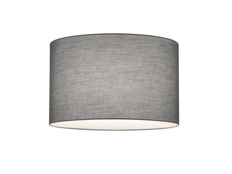 Lampenschirm aus Stoff Ø 40cm für E27 Fassung, großer Stoffschirm rund für Stehlampen, Bogenlampen, Hängelampe de Trio en Gris – photo produit