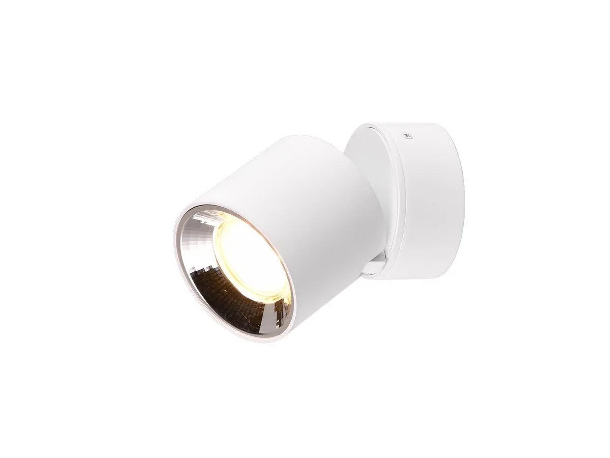 LED Aufbaustrahler Aufbauspot Metall Ø 9cm, dimmbar, LED wechselbar, Warmweiß, innen Decken-Strahler Aufputz, auch als Einbaustrahler, inkl. GU10 LED de Trio en Blanc – photo produit