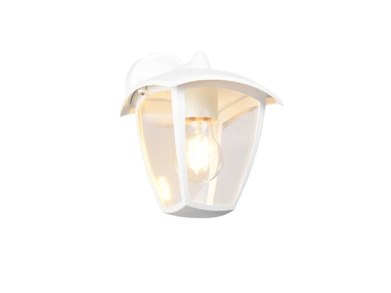 LED Außen-Wandleuchte, LED wechselbar, warmweiß, Wand-laterne zur Hausbeleuchtung neben Haustür aus Aluminium, H: 24cm fra Trio i Hvid – produktbillede