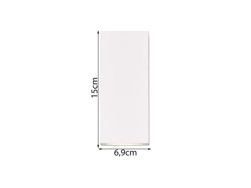 LED Außen-Wandleuchte up and Down Aluminium Höhe 15cm, LED wechselbar, warmweiß, Wand Außenleuchte, Fassadenbeleuchtung Hauswand Haustür mit GU10 LED från Trio i Vit – produktbild 3 av 5
