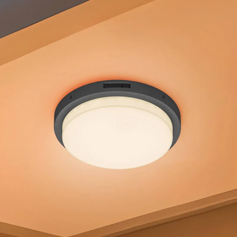 LED buiten wandlamp Bermejo, rond, sensor, CCT van Trio in Antraciet – productfoto