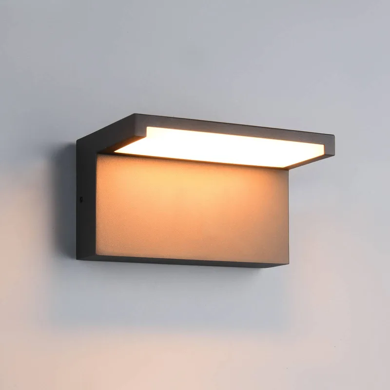 LED buiten wandlamp Ravi, breedte 18 cm metaal IP65 fra Trio i Antracit – produktbillede