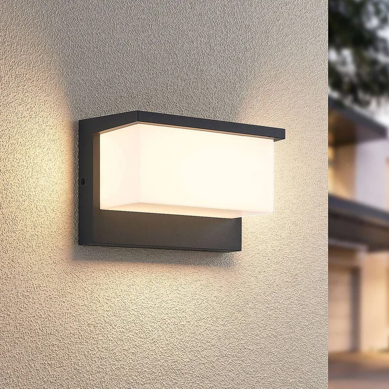 LED buitenwandlamp Nestos, IP54 van Trio in Antraciet, Wit – productfoto