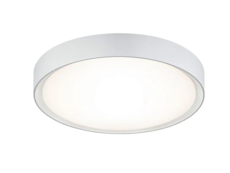 LED Deckenleuchte Badlampe flach Ø 33cm, LED fest integriert, Warmweiß, Badezimmer Lampe rund, Bad-Lampe Decke, Gäste WC & Keller-Lampe fra Trio i Hvid – produktbillede