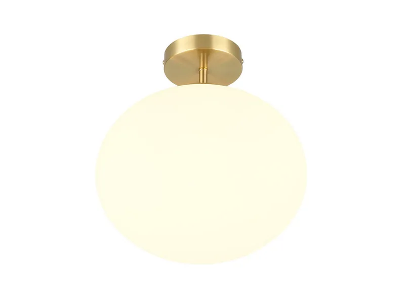 LED Deckenleuchte, Dimmfunktion, LED wechselbar, Warmweiß, Deckenbeleuchtung mit Glas-kugel, Lampe für Treppenhaus Ø 30cm de Trio en Or – photo produit