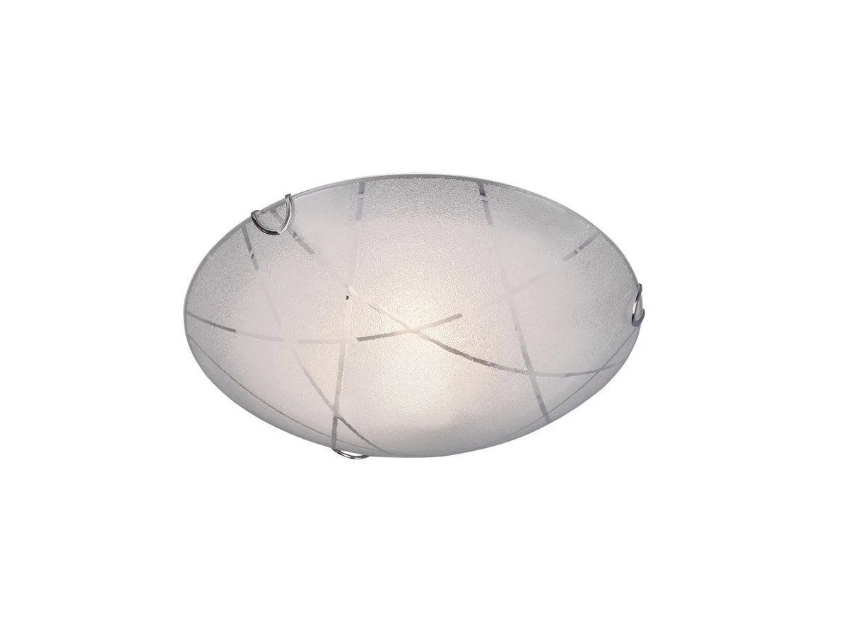 LED Deckenleuchte, Dimmfunktion, LED wechselbar, Warmweiß, klein-e Deckenschale flach mit Lampenschirm für Treppenhaus Ø 30cm von Trio in Weiß – Produktfoto