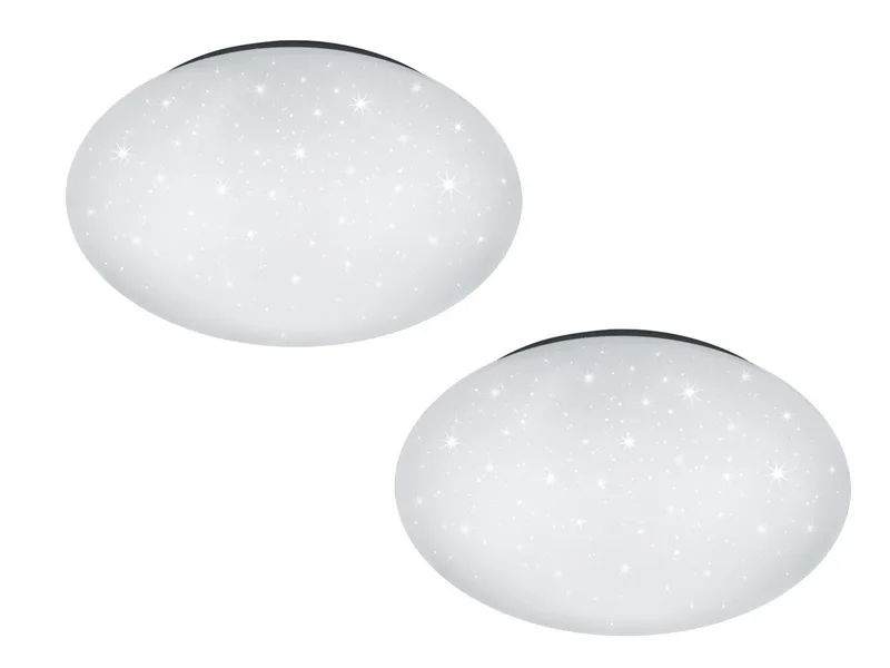 LED Deckenleuchte, LED fest integriert, Neutralweiß, Badezimmer-lampe Sternenhimmel flach, Bad-lampen Decke Gäste WC, Ø37cm by Trio in White – product photo