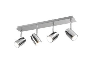 LED Deckenstrahler Badezimmer geeignet, Breite 52cm, dimmbar, LED wechselbar, Warmweiß, innen Bad-Lampe Decke, Strahler schwenkbar inkl. GU10 LED de Trio en Argent – photo produit 1 sur 5