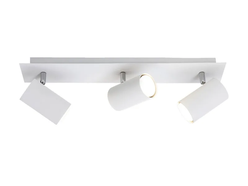 LED Deckenstrahler Spots schwenkbar inkl. GU10 LED, dimmbar, LED wechselbar, Warmweiß, Breite 48cm, innen Deckenleuchte mit 3x Strahler, Wohnzimmer & Flur von Trio in Weiß – Produktfoto