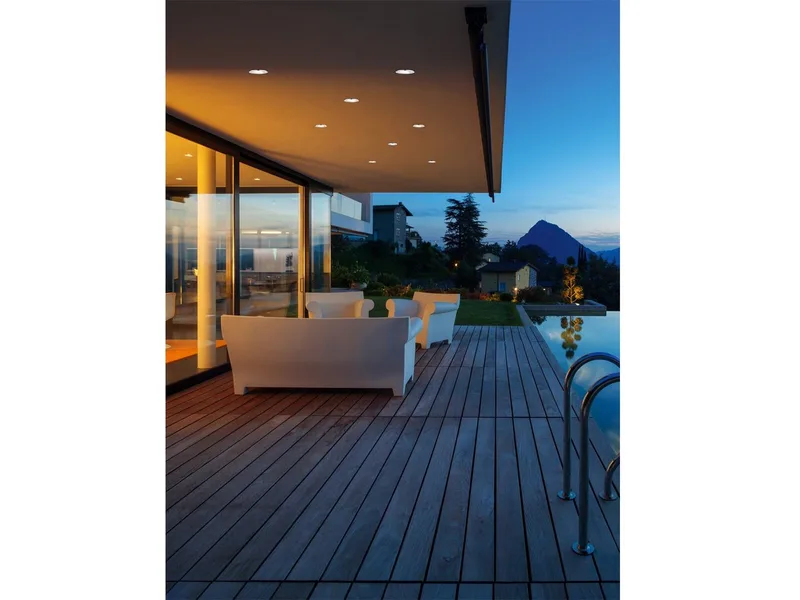 LED Einbaustrahler, Dimmfunktion, LED fest integriert, Warmweiß, 4er-SET Deckeneinbauleuchte, Badlampe Decke Dusche Silber 8 x 8cm IP65 de Trio en Argent – photo produit 5 sur 5