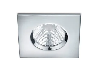 LED Einbaustrahler, Dimmfunktion, LED fest integriert, Warmweiß, 4er-SET Deckeneinbauleuchte, Badlampe Decke Dusche Silber 8 x 8cm IP65 de Trio en Argent – photo produit 2 sur 5