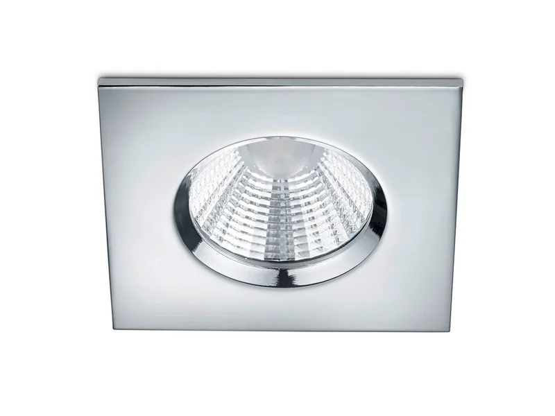 LED Einbaustrahler, Dimmfunktion, LED fest integriert, Warmweiß, 4er-SET Deckeneinbauleuchte, Badlampe Decke Dusche Silber 8 x 8cm IP65 de Trio en Argent – photo produit 2 sur 5