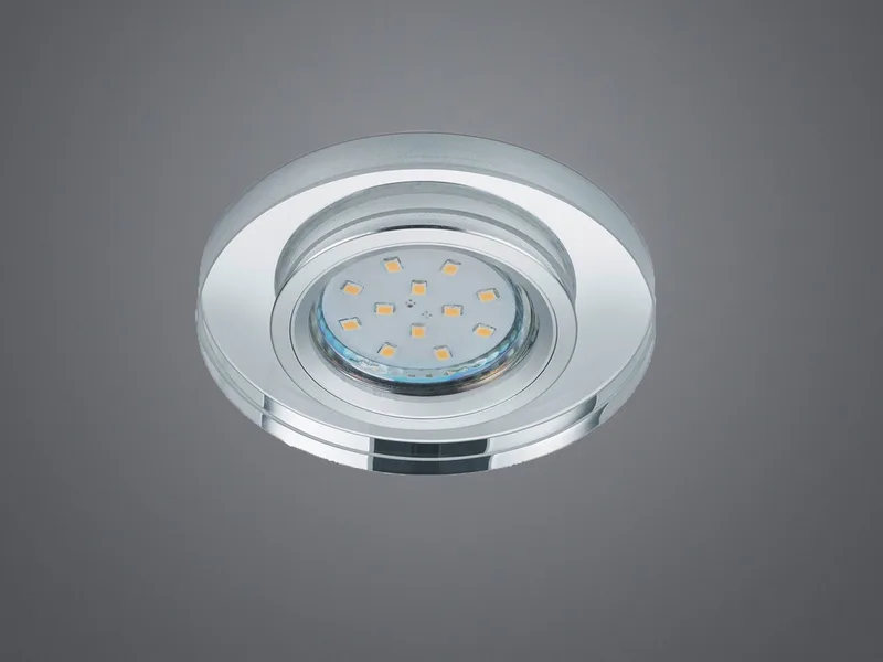 LED Einbaustrahler, Dimmfunktion, LED wechselbar, Warmweiß, Decken-einbauleuchte, Einbau Decken-spots dimmbar, Silber Ø 9cm från Trio i Silver – produktbild 2 av 5