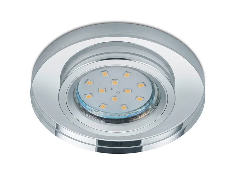 LED Einbaustrahler, Dimmfunktion, LED wechselbar, Warmweiß, Decken-einbauleuchte, Einbau Decken-spots dimmbar, Silber Ø 9cm från Trio i Silver – produktbild 1 av 5