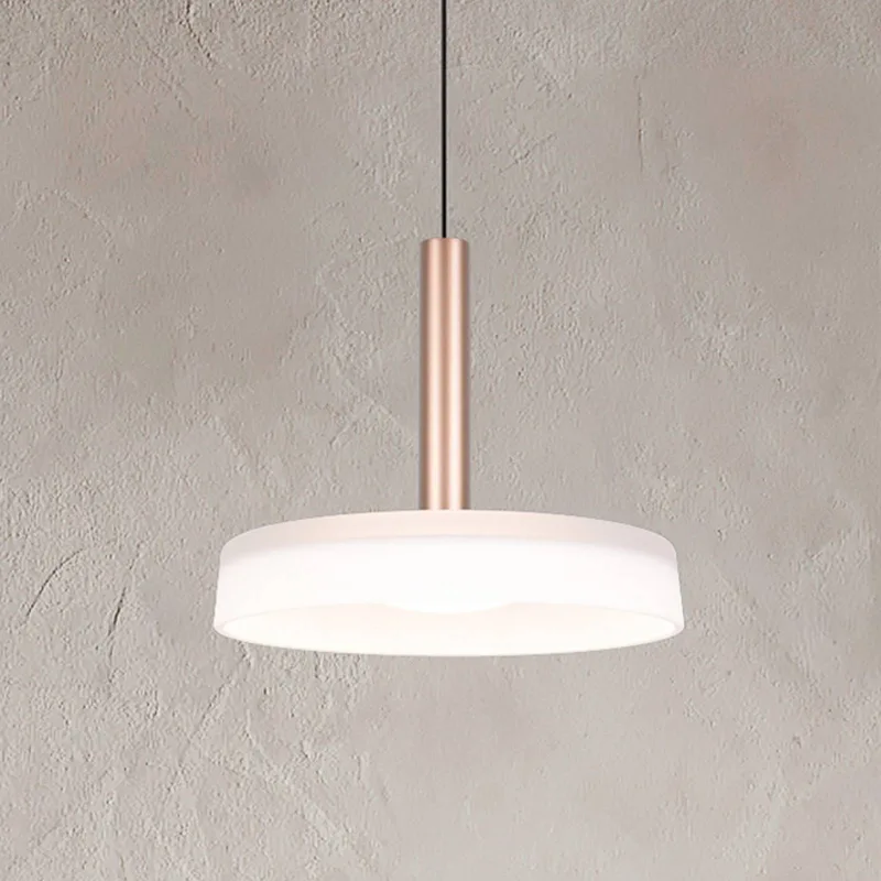 LED hanglamp Celeste, wit/bruin, Ø 22 cm, glas, dimbaar van Trio in Wit, Koffiebruin, Zwart – productfoto