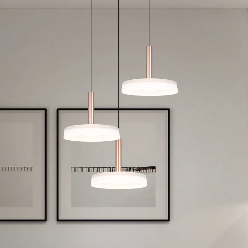 LED hanglamp Celeste, wit/bruin, Ø 35 cm 3-lamps glas dimbaar fra Trio i Hvid, Koffiebruin, Sort – produktbillede