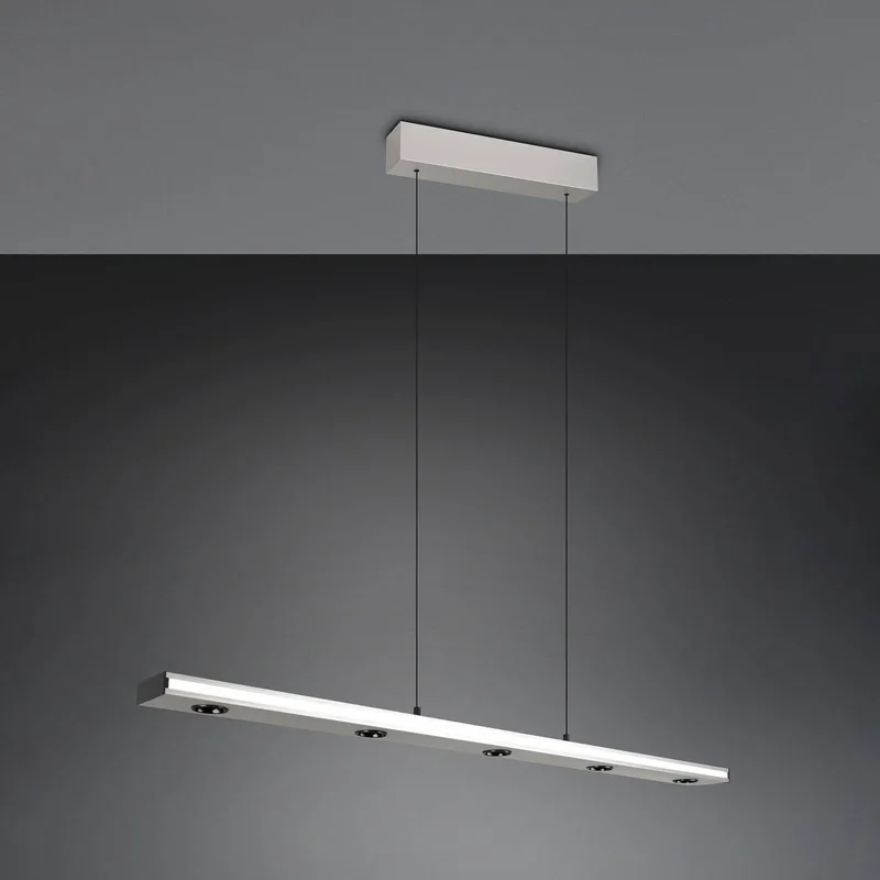 LED hanglamp Graham, nikkel, metaal, up/down, CCT, dimmer de Trio en Nikkel mat – photo produit