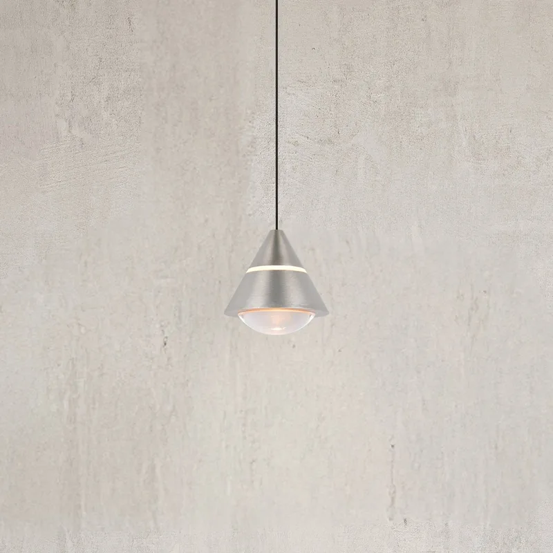 LED hanglamp Romeo, Ø 14 cm, nikkelkleurig, metaal, CCT de Trio en Nikkel – photo produit