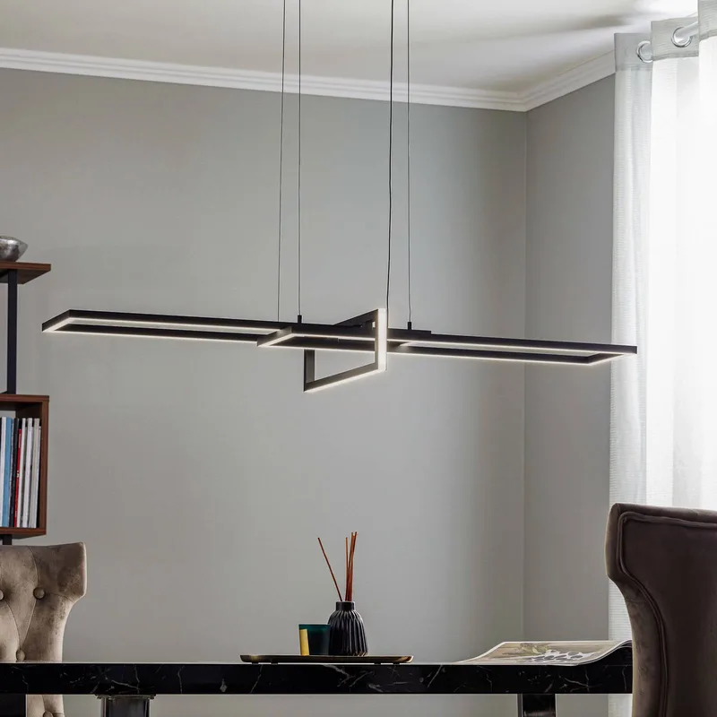 LED hanglamp Salinas, 3.000 K fra Trio i Mat zwart – produktbillede