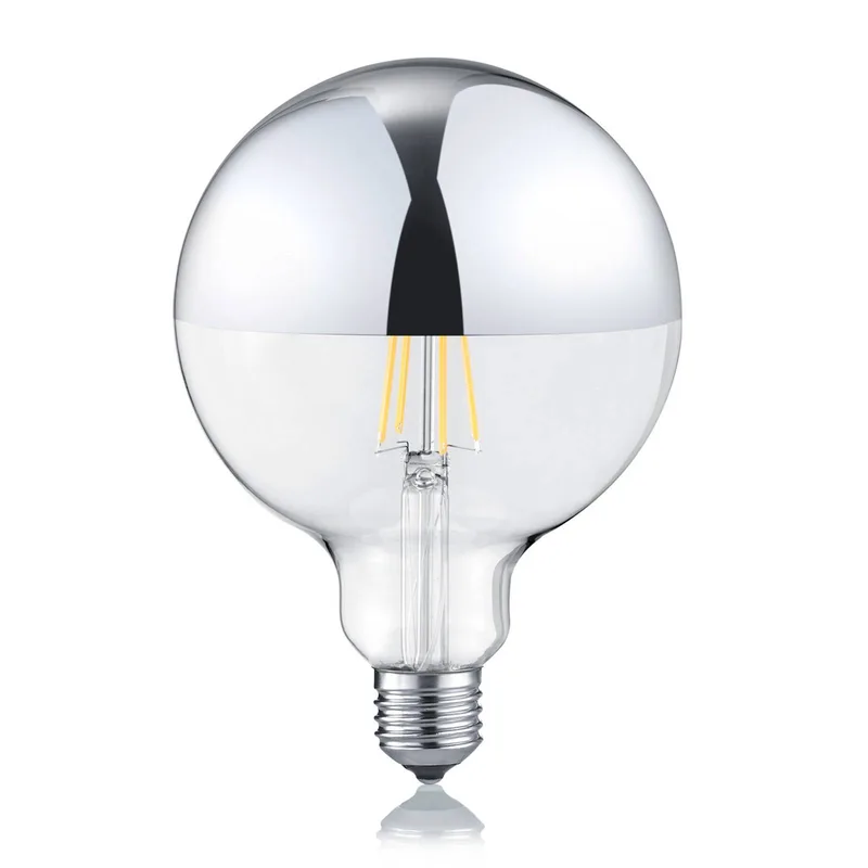 LED lamp E27 G125 7W 2.700K dimbare spiegelkop de Trio – photo produit