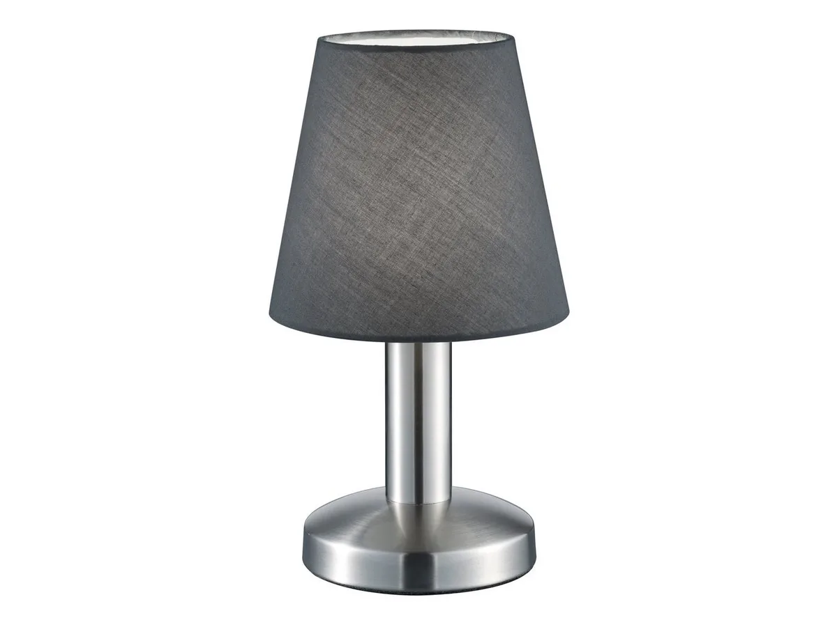 LED Nachttischlampe, Dimmfunktion, LED wechselbar, Warmweiß, klein-e Nachttisch-lampe Touch dimmbar für die Fensterbank, Höhe 24cm de Trio en Gris, Argent – photo produit