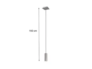 LED Pendelleuchte Metall Silber Ø 6cm inkl. GU10 LED, dimmbar, LED wechselbar, Warmweiß, kleine Esstisch-Lampe einflammig hängend, für Kücheninsel & Nachttisch de Trio en Argent – photo produit 4 sur 5