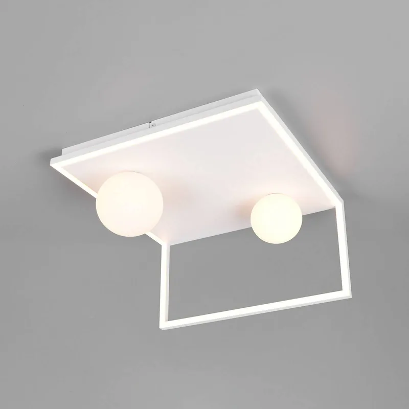 LED plafondlamp Arola, mat wit, breedte 37 cm, metaal från Trio i Wit mat – produktbild