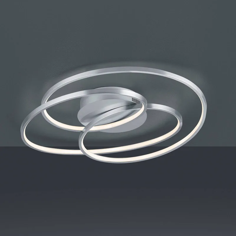 LED plafondlamp Gale, 60 cm, nikkel mat van Trio in Mat nikkel – productfoto