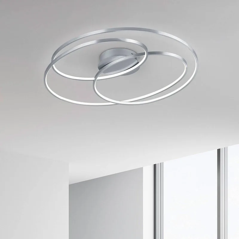 LED plafondlamp Gale, 80 cm, nikkel mat fra Trio i Mat nikkel – produktbillede