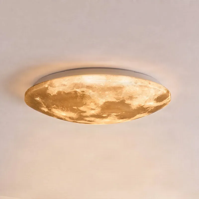 LED-plafondlamp Lunar met afstandsbediening 40 cm de Trio en Blanc – photo produit