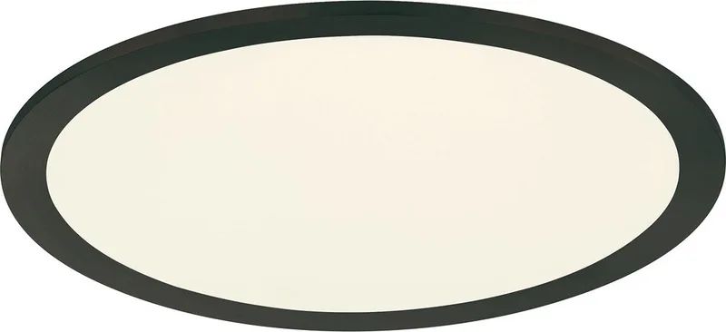 LED Plafondlamp - Plafondverlichting - 15W - Warm Wit 3000K - Dimbaar - Rond - Aluminium de Trio en Noir – photo produit