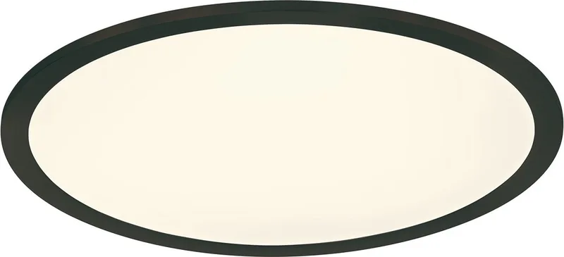 LED Plafondlamp - Plafondverlichting - 26W - Warm Wit 3000K - Dimbaar - Rond - Aluminium von Trio in Schwarz – Produktfoto