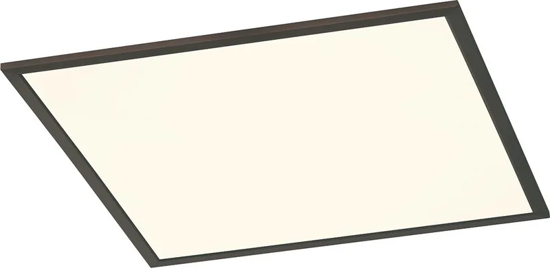 LED Plafondlamp - Plafondverlichting - 31W - Warm Wit 3000K - Dimbaar - Vierkant - Aluminium von Trio in Schwarz – Produktfoto