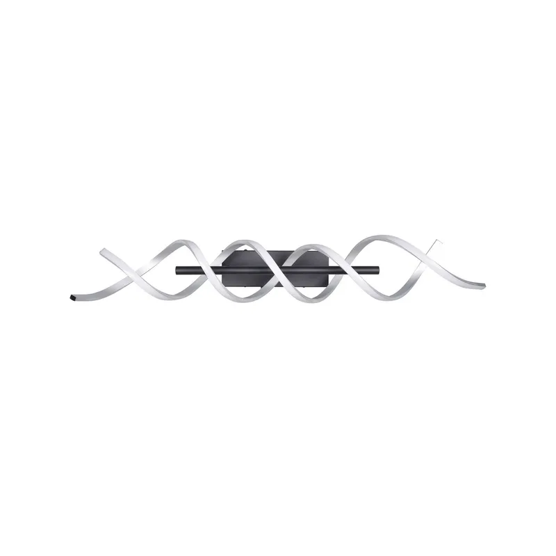 LED plafondlamp Sequence, dimbaar, CCT, aluminium von Trio in Geborsteld aluminium – Produktfoto