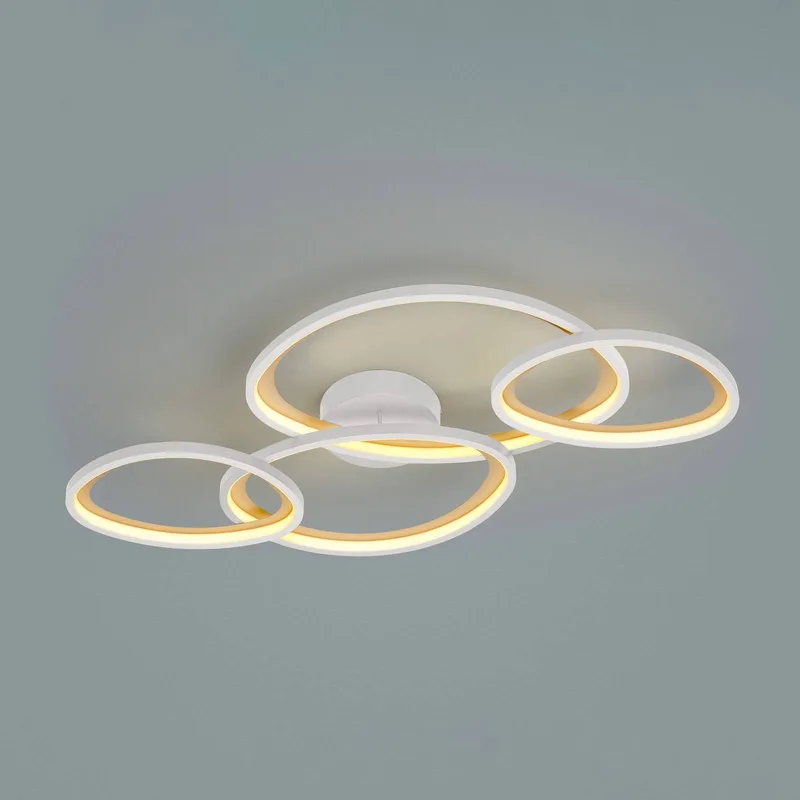 LED plafondlamp Sivo, lengte 103 cm, metaal, CC by Trio in Mat wit – product photo