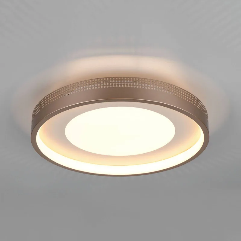 LED plafondlamp Solea, Ø 40 cm, kunststof de Trio en Marron – photo produit