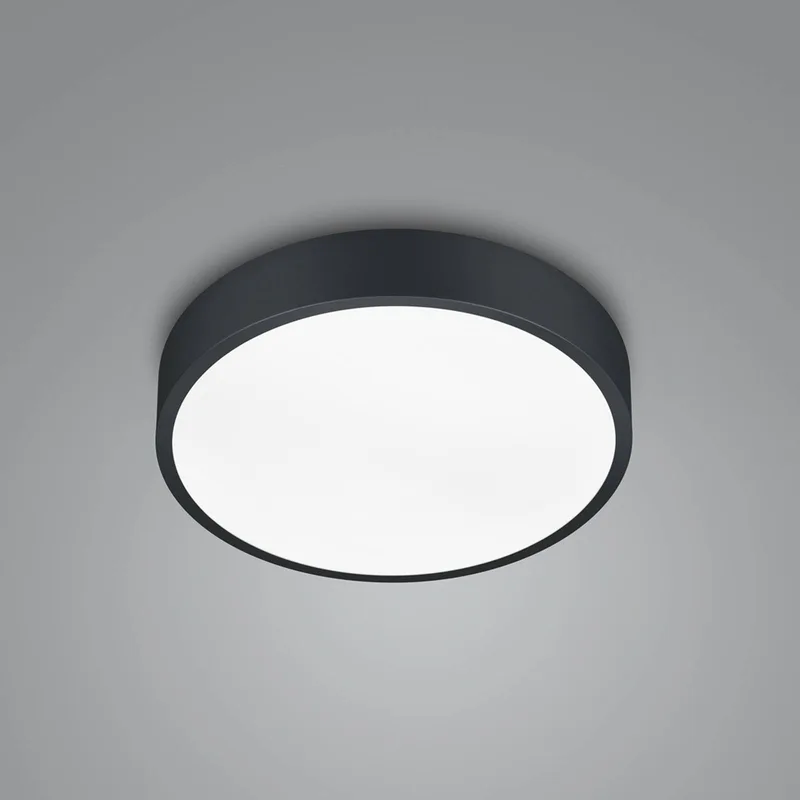 LED plafondlamp Waco, CCT, Ø 31 cm, matzwart fra Trio i Zwart mat – produktbillede