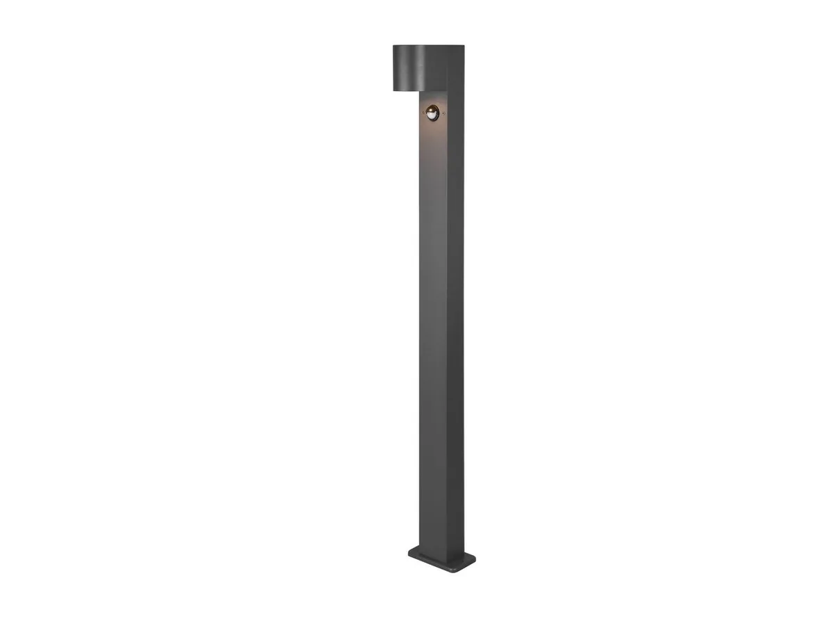 LED Pollerleuchte 100cm mit Bewegungsmelder & GU10 LED, Bewegungssensor, LED wechselbar, warmweiß, Wegeleuchte zur Garten Wegbeleuchtung, Außenleuchte Gartenlampe de Trio en Noir – photo produit