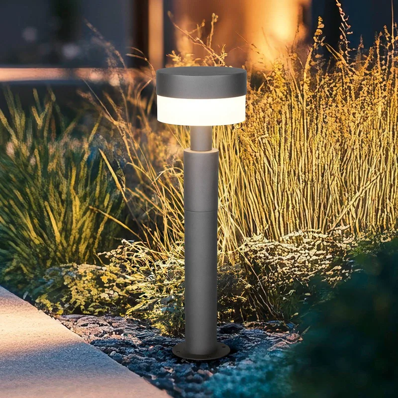 LED sokkellamp Mackenzie, hoogte 50 cm, gegoten aluminium von Trio in Anthrazit – Produktfoto
