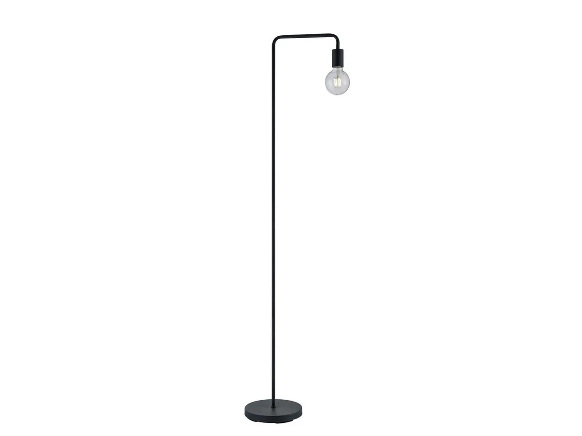 LED Stehlampe, LED wechselbar, Warmweiß, minimalistische ohne Schirm Industrial schmal Ecke, Höhe 149cm de Trio en Noir – photo produit